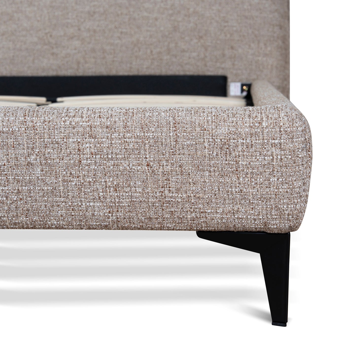 Celeste Fabric King Bed Frame - Stonish Beige