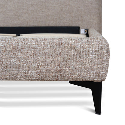 Celeste Fabric King Bed Frame - Stonish Beige