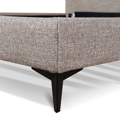 Celeste Fabric King Bed Frame - Stonish Beige