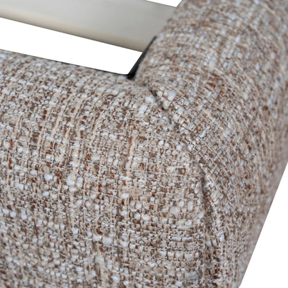 Celeste Fabric King Bed Frame - Stonish Beige