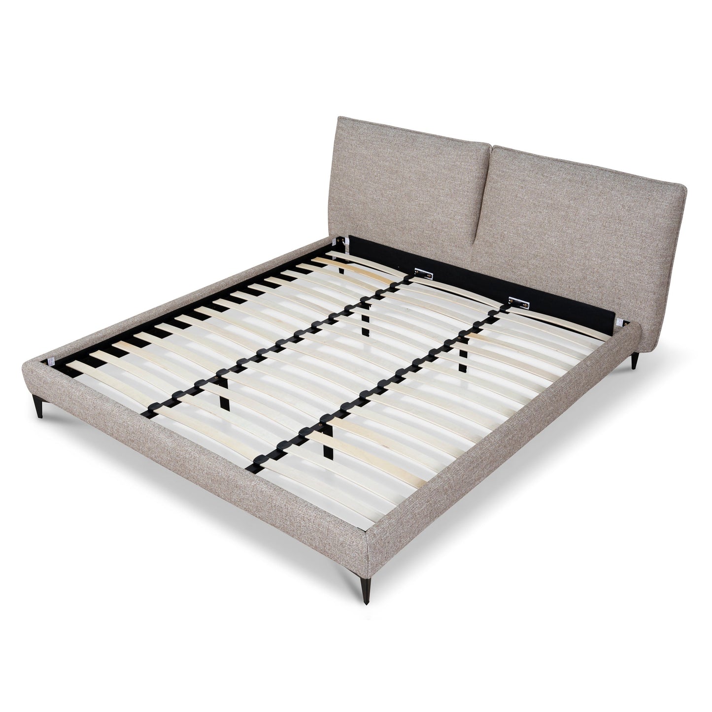 Celeste Fabric King Bed Frame - Stonish Beige