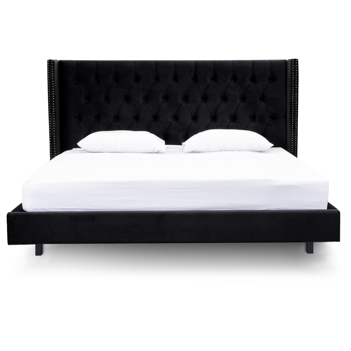 Carolina King Bed Frame - Black Velvet - Last One