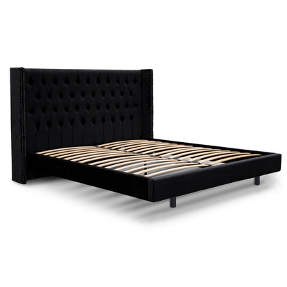 Carolina King Bed Frame - Black Velvet - Last One