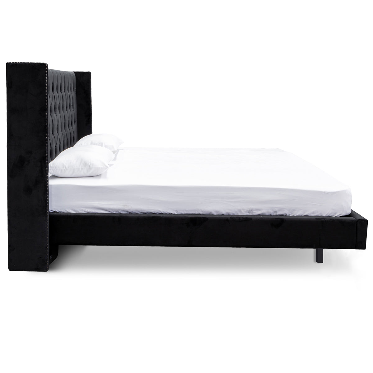 Carolina King Bed Frame - Black Velvet - Last One