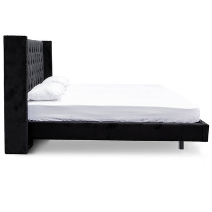 Carolina King Bed Frame - Black Velvet - Last One