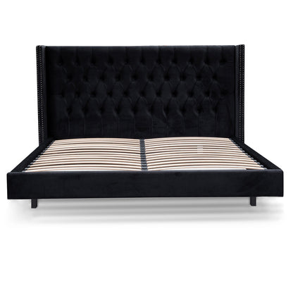 Carolina King Bed Frame - Black Velvet - Last One