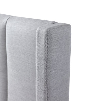 Betsy Fabric King Bed Frame - Pearl Grey with Storage