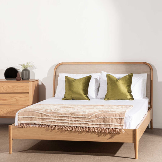 Asta Queen Bed - Beige