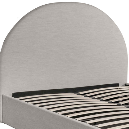 Antonia Fabric Queen Bed - Pearl Grey with Storage