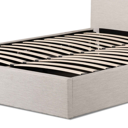 Antonia Fabric Queen Bed - Pearl Grey with Storage