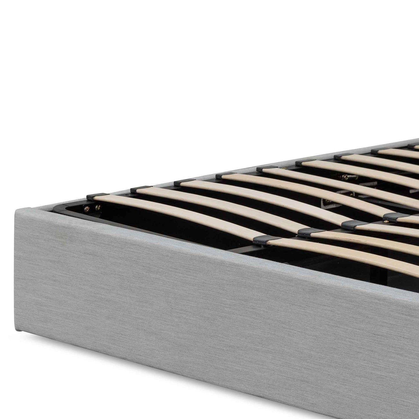 Antonia Fabric King Bed - Pearl Grey with Storage