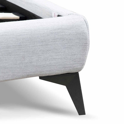 Celeste Fabric Queen Bed - Pearl Grey