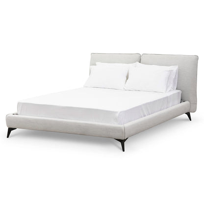 Celeste Fabric King Bed - Pearl Grey
