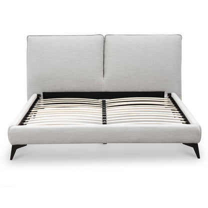 Celeste Fabric King Bed - Pearl Grey