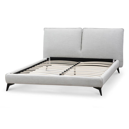 Celeste Fabric King Bed - Pearl Grey
