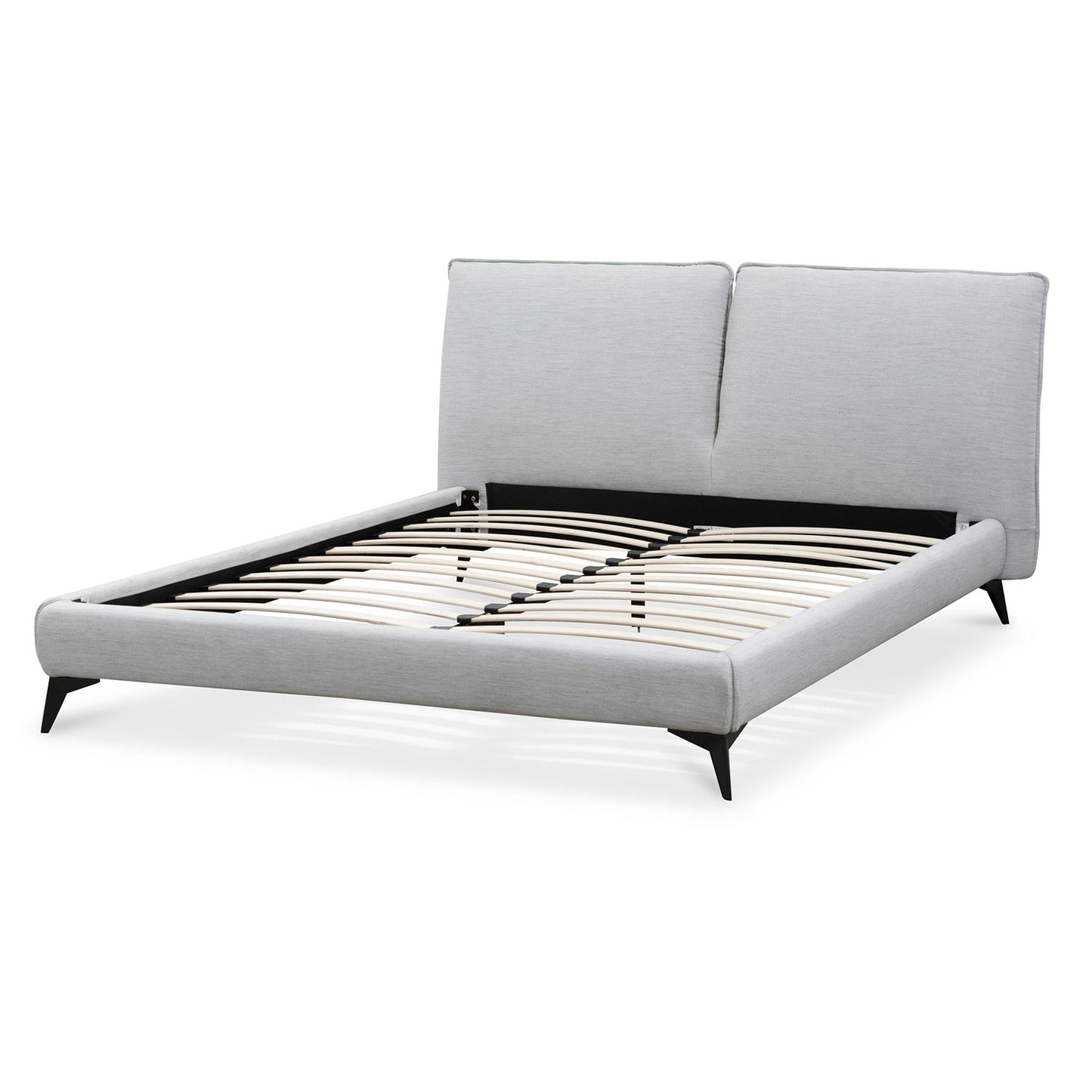Celeste Fabric Queen Bed - Pearl Grey