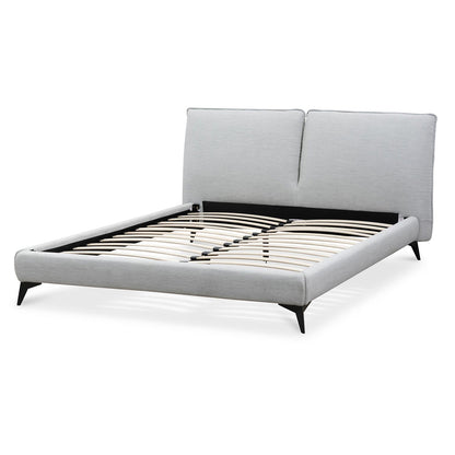 Celeste Fabric King Bed - Pearl Grey