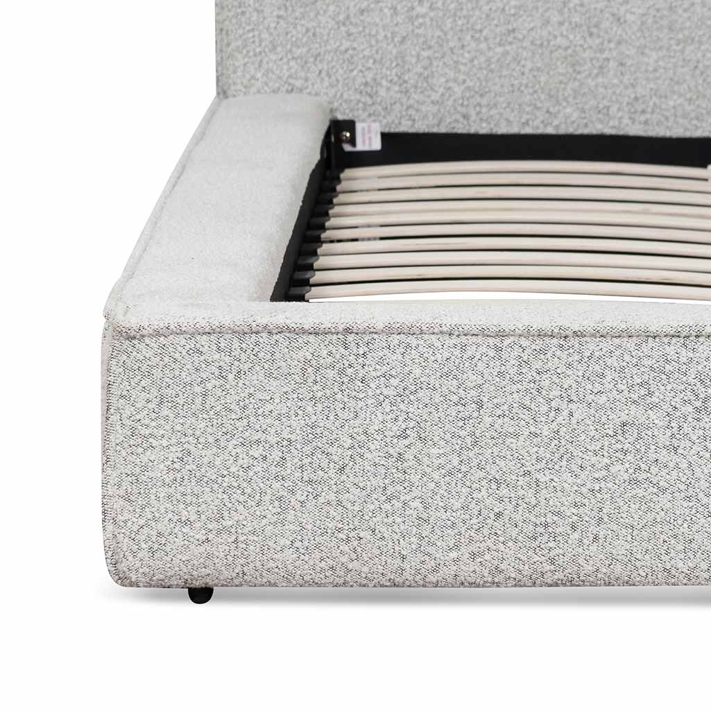 Castillo Queen Bed Frame - Cloudy Pepper Boucle