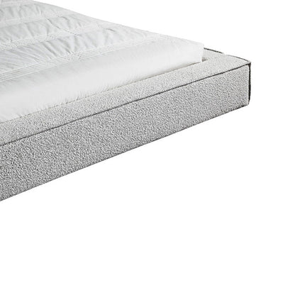 Castillo King Bed Frame - Cloudy Pepper Boucle