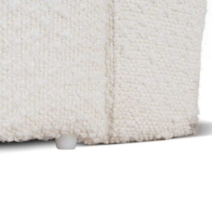 Antoni Single Sized Bed Frame - Antique White Boucle with Storage