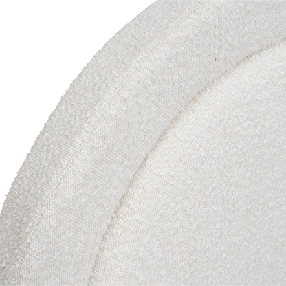 Antoni Single Sized Bed Frame - Antique White Boucle with Storage