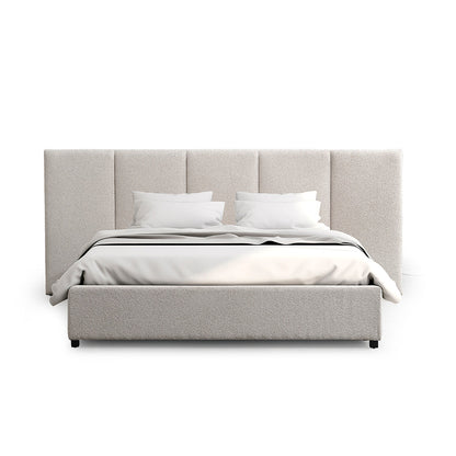 Amado King Bed Frame - Clay Grey with Storage
