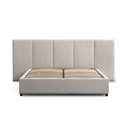 Amado King Bed Frame - Clay Grey with Storage