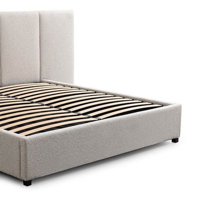 Amado King Bed Frame - Clay Grey with Storage