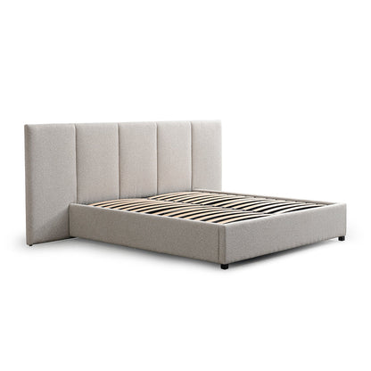 Amado King Bed Frame - Clay Grey with Storage