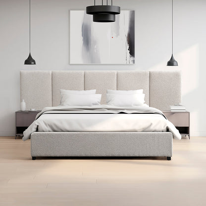 Amado Queen Bed Frame - Clay Grey with Storage