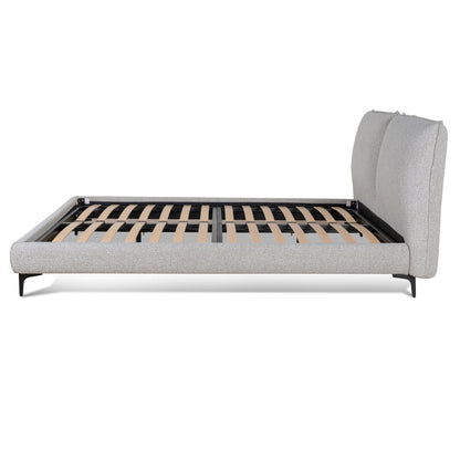 Celeste Fabric King Bed Frame - Clay Grey