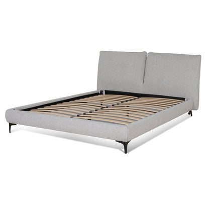 Celeste Fabric King Bed Frame - Clay Grey
