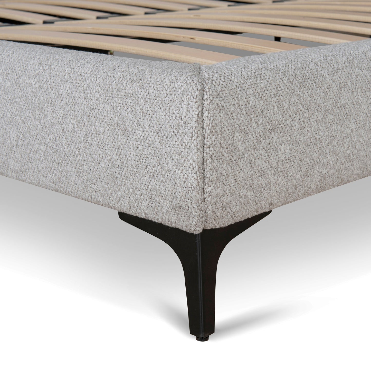 Celeste Fabric Queen Bed Frame - Clay Grey