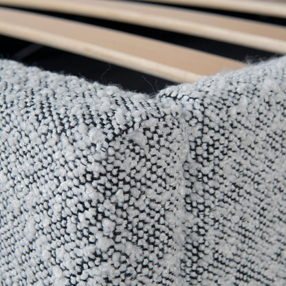 Antoni Queen Bed Frame - Cloudy Pepper Boucle with Storage