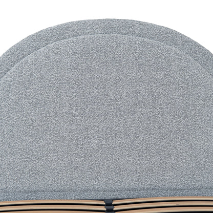 Antoni Queen Bed Frame - Cloudy Pepper Boucle with Storage