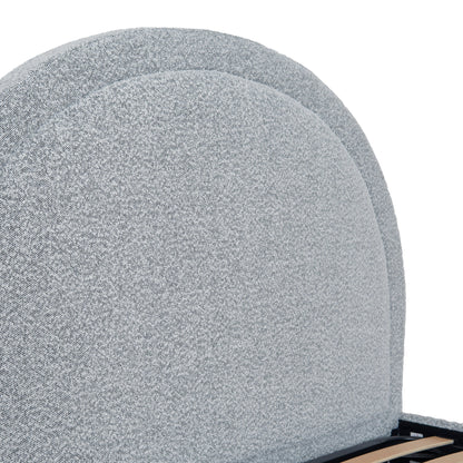 Antoni Queen Bed Frame - Cloudy Pepper Boucle with Storage