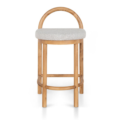 Adir 66cm Natural Bar Stool - Clay Grey
