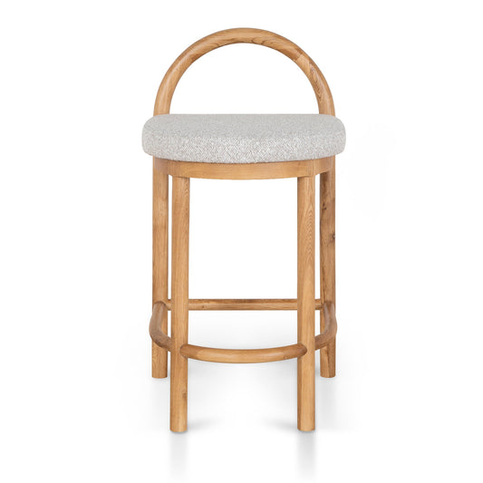 Adir 66cm Natural Bar Stool - Clay Grey