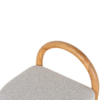 Adir 66cm Natural Bar Stool - Clay Grey