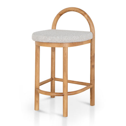 Adir 66cm Natural Bar Stool - Clay Grey