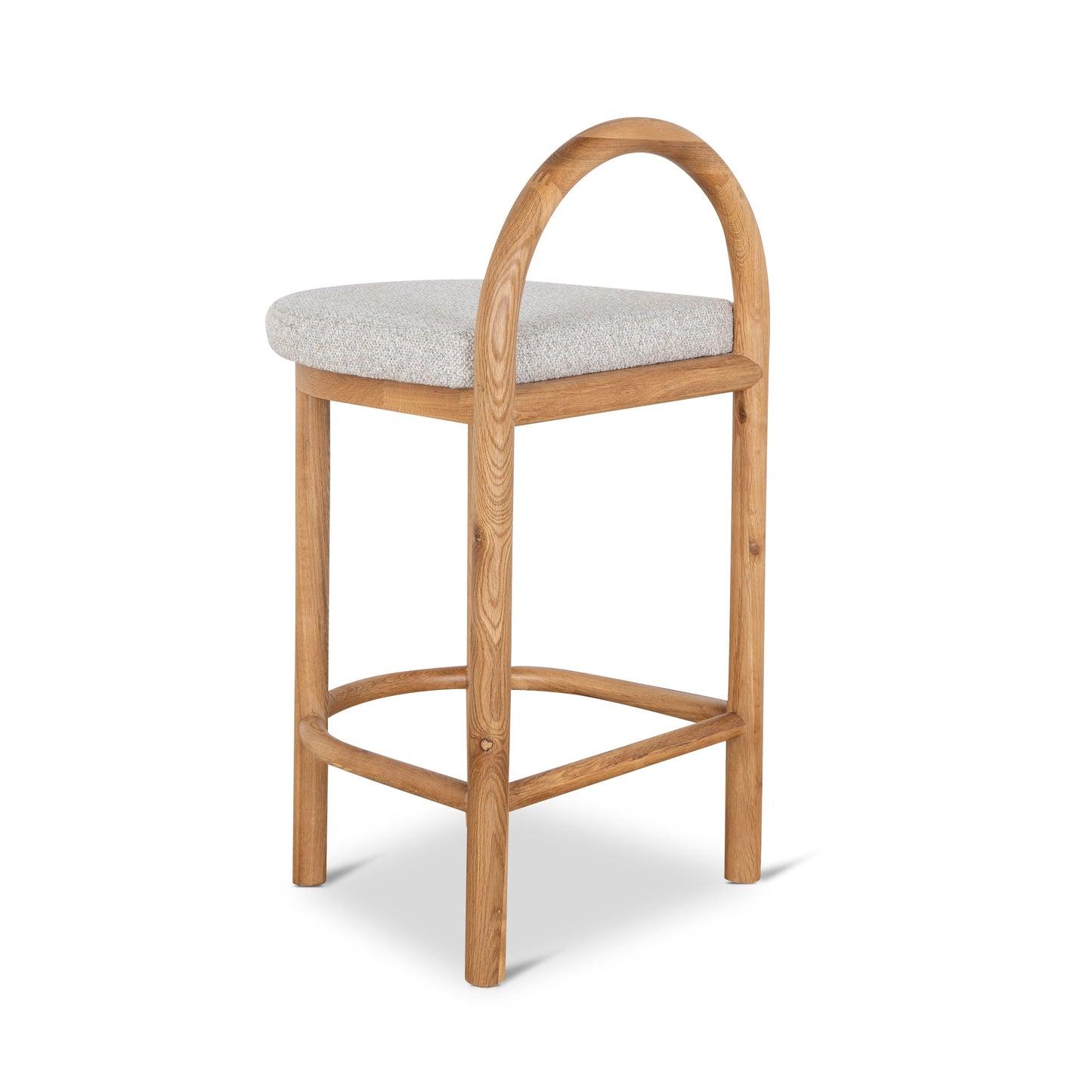 Adir 66cm Natural Bar Stool - Clay Grey