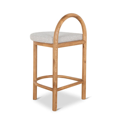 Adir 66cm Natural Bar Stool - Clay Grey