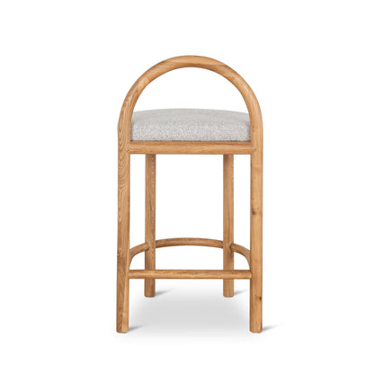 Adir 66cm Natural Bar Stool - Clay Grey