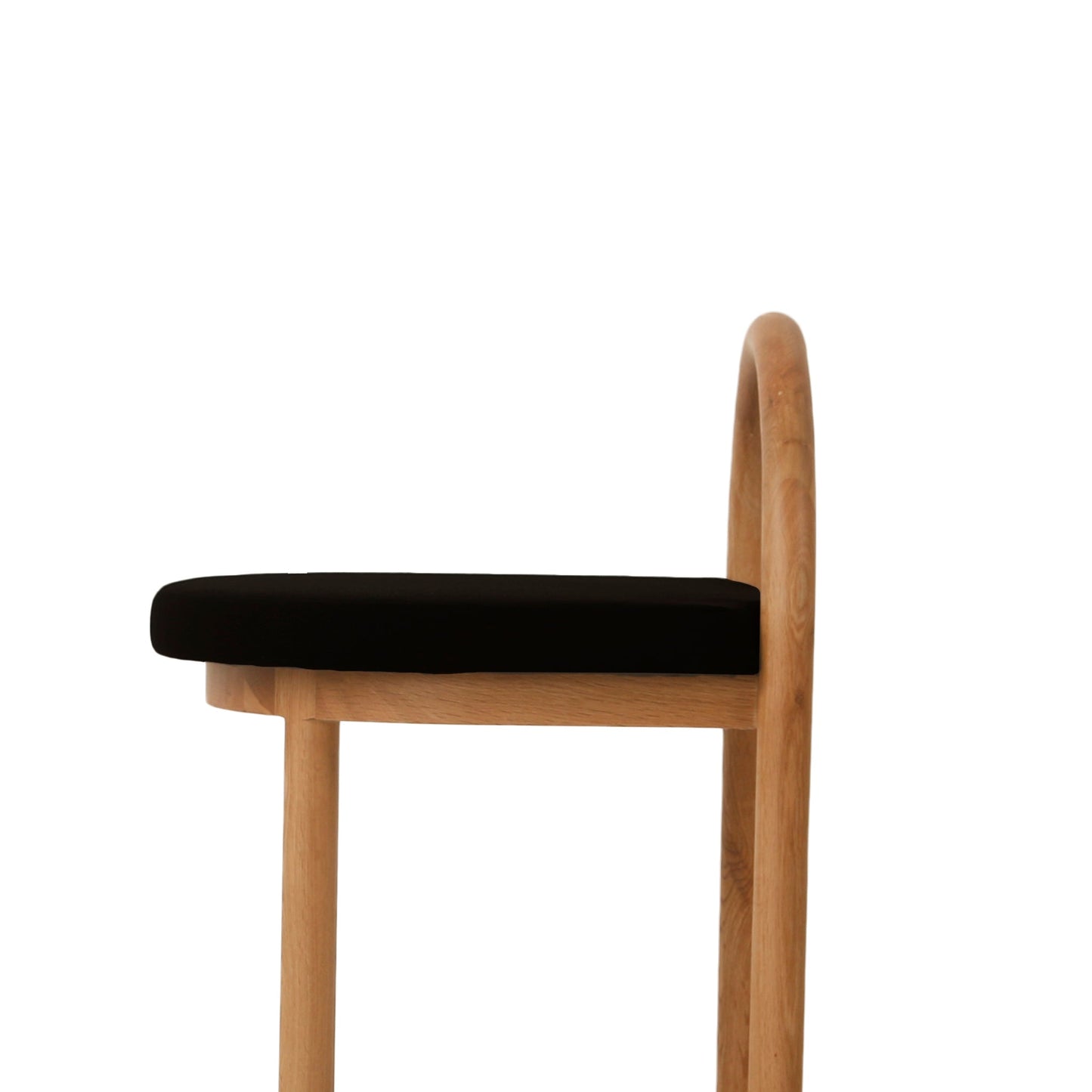 Adir 66cm Natural Bar Stool - Black Seat