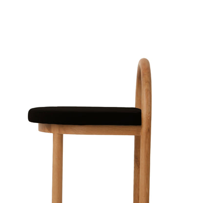 Adir 66cm Natural Bar Stool - Black Seat