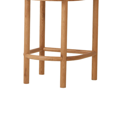 Adir 66cm Natural Bar Stool - Black Seat