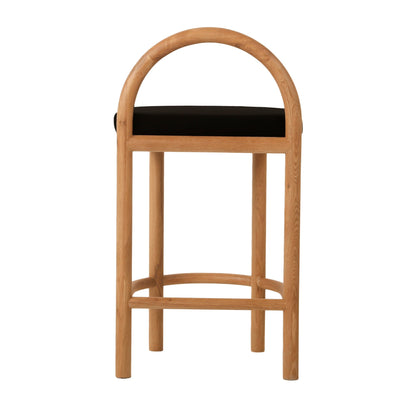 Adir 66cm Natural Bar Stool - Black Seat