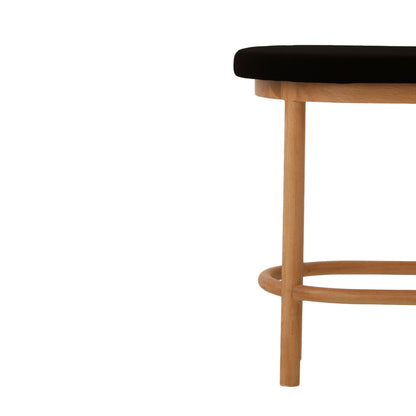 Adir 66cm Natural Bar Stool - Black Seat