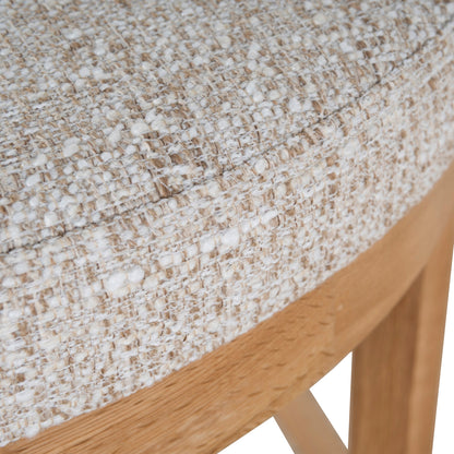 Adir 66cm Natural Bar Stool - Pale Beige