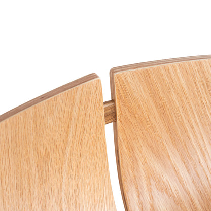 Breeze 65cm Matte White Bar Stool - Natural